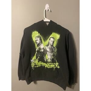 rare vintage Black and green WWE D Generation X Hoodie Boys Youth XL